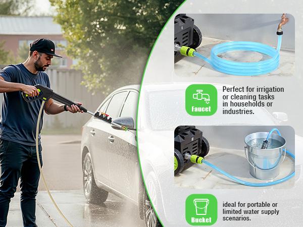 Electric Pressure Washer, 2600 PSI 2.4 GPM with 4 Nozzles & Foam Cannon for Cleaning Cars, Driveways, Decks, Fences, Patios &  Outdoor Cleaning Tough Grime