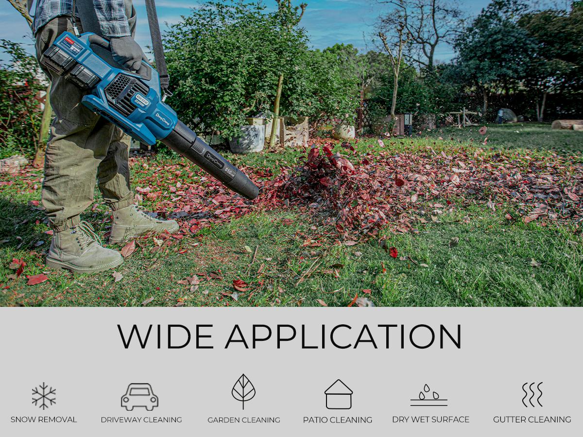 【5-year warranty】DongCheng 650 CFM Cordless Leaf Blower, 40V Battery Powered Blower with 2 * 4.0Ah Batteries & Charger, High-Efficiency Brushless Motor for Sidewalks, Driveways, Town Care, Blowing Leaves and Snow Heavy Duty 【5-year warranty】DongCheng 650 CFM Cordless Leaf Blower, 40V Battery Powered Blower with 2 * 4.0Ah Batteries & Charger, High-Efficiency Brushless Motor for Sidewalks, Driveways, Town Care, Blowing Leaves and Snow Heavy Duty