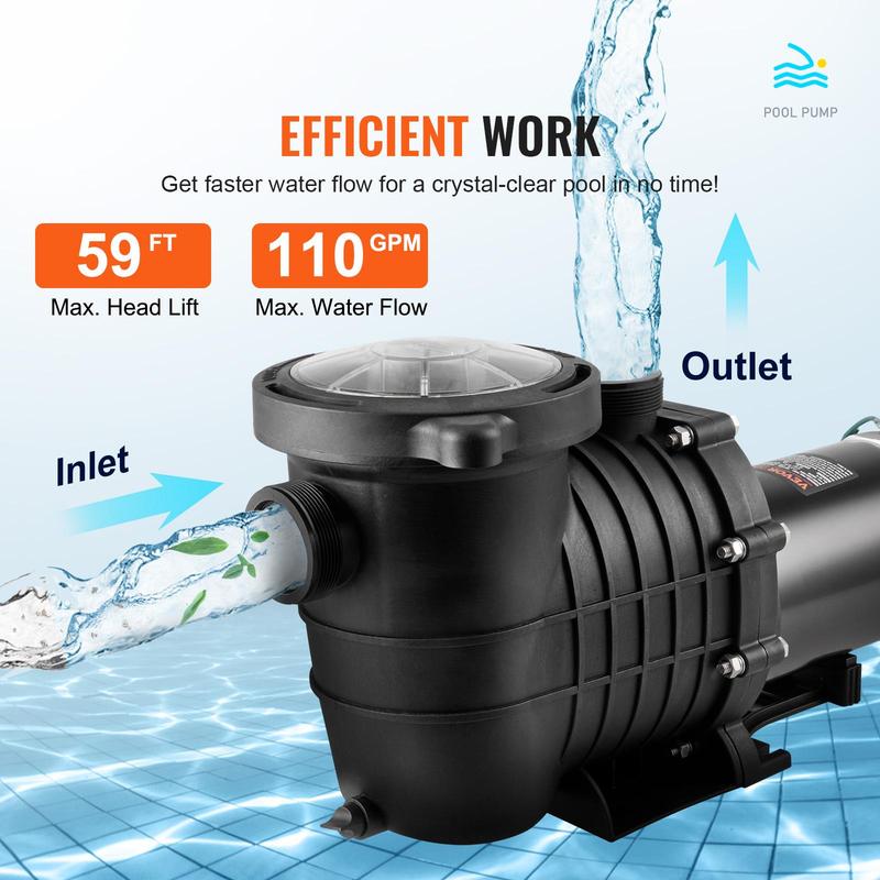 【Summervibes】Bomba para piscinas elevadas, variedad de modelos y especificaciones, cabezal con cesta de filtro para piscinas elevadas, jacuzzis y spas.