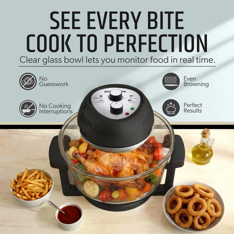 Freidora de aire extragrande de 16 cuartos: cocina crujiente sin aceite para comidas más saludables.