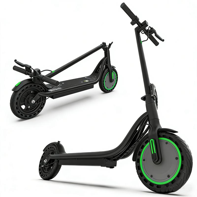 Patinete eléctrico plegable de 350 W - Batería de 36 V y 5,2 Ah, velocidad máxima de 30 km/h, neumáticos macizos de 21,5 cm, control por aplicación, sistema de doble frenado, resistente al agua IPX4, capacidad de carga de 120 kg, transporte urbano intelig