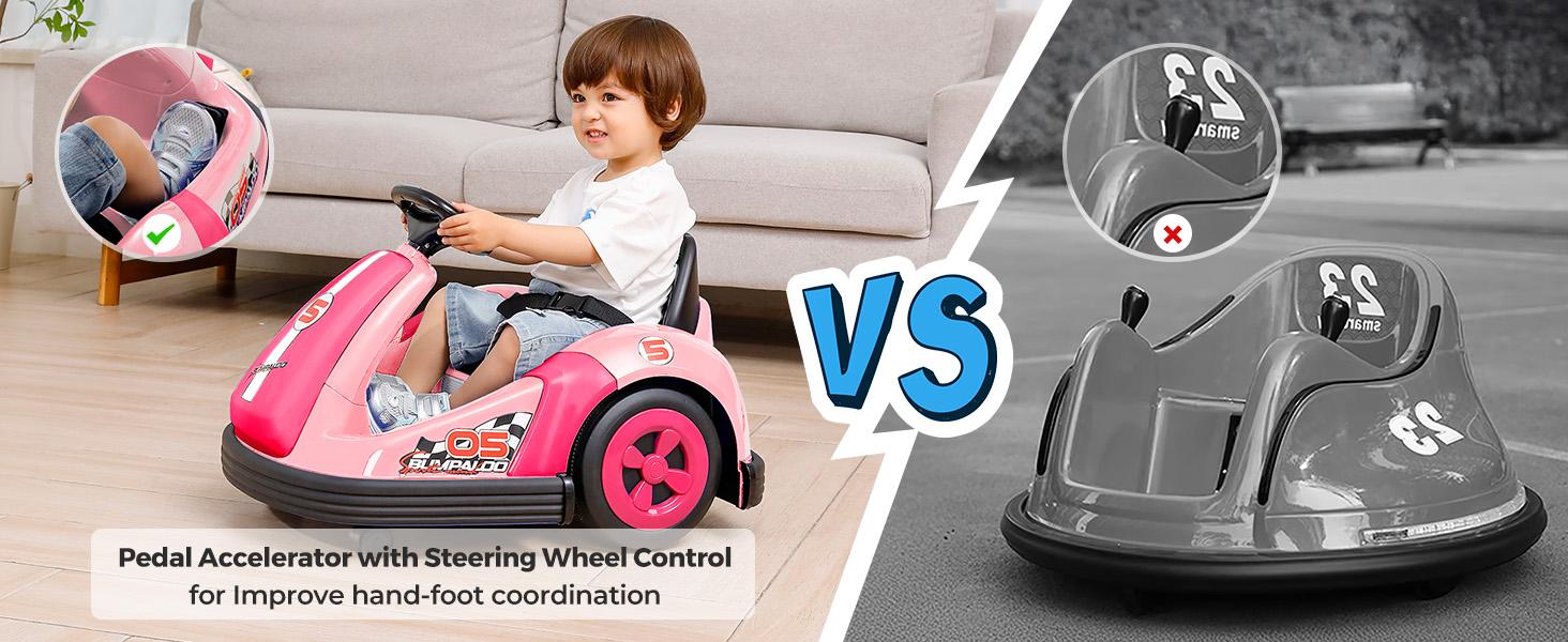 12V Kids Bumper Car with Big Wheel, 2.2 Mph Max,Ride on toys for Toddlers with Remote, Baby Bumping Toy Car with DIY Stickers,360 Degree-Spin, Music, Bluetooth,LED Lights 12V Kids Bumper Car with Big Wheel, 2.2 Mph Max,Ride on toys for Toddlers with Remote, Baby Bumping Toy Car with DIY Stickers,360 Degree-Spin, Music, Bluetooth,LED Lights