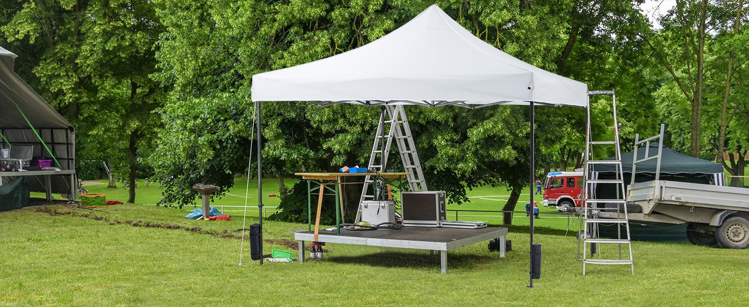Sweetcrispy 10x10 Pop Up Canopy, Easy Setup Instant Outdoor Canopy with Vented Top and Wheeled Bag, White,summerwins Sweetcrispy 10x10 Pop Up Canopy, Easy Setup Instant Outdoor Canopy with Vented Top and Wheeled Bag, White,summerwins