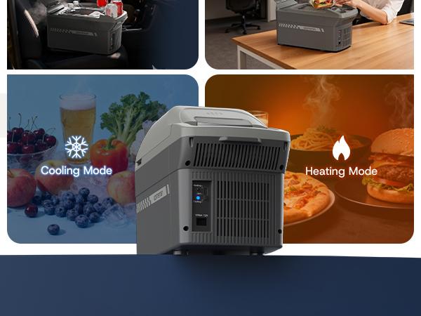Upstreman 10QT Portable Car Cooler & Warmer Mini Fridge, 12V Adapter, Dual Cooling/Heating, Mini Portable Fridge for Car Trunk, Compact Car Refrigerator with Strap, Multi-Temperature Mini Fridges, Car Accessories for Camping (AR09) Upstreman 10QT Portable Car Cooler & Warmer Mini Fridge, 12V Adapter, Dual Cooling/Heating, Mini Portable Fridge for Car Trunk, Compact Car Refrigerator with Strap, Multi-Temperature Mini Fridges, Car Accessories for Camping (AR09)