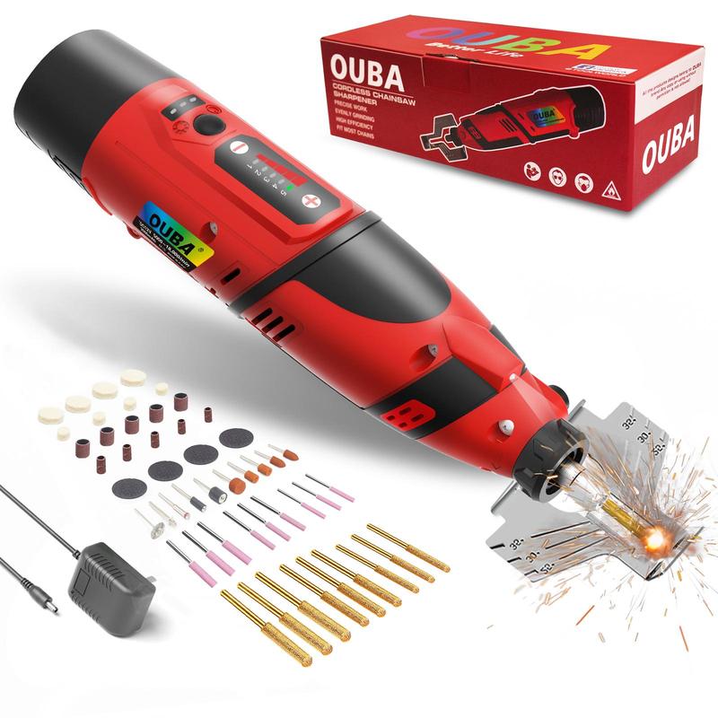 Kit de herramientas rotativas inalámbricas de 12 V con potente motor magnético, 5 velocidades, 18000 RPM, 54 accesorios para lijar, pulir, afilar motosierras, tallar, cortar, manualidades, brocas y para impresoras 3D.