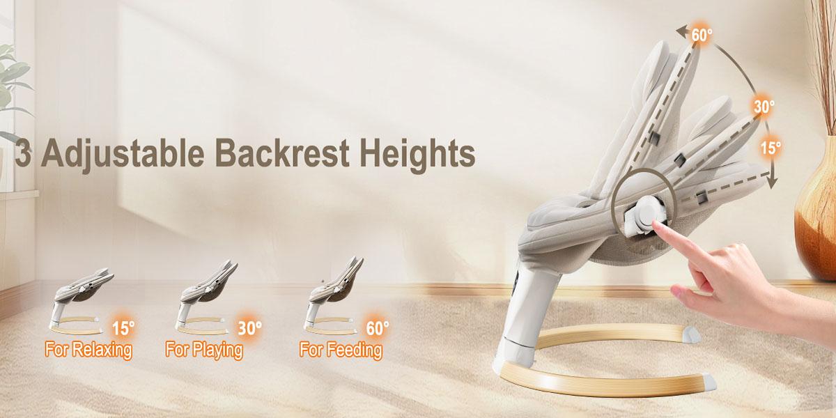 Baby Swing for Infants to Toddler| Portable Infant Swing , Rocker for Newborn with 5 Speeds, 5-Point Harness for Baby Boy Girl Swing with Music