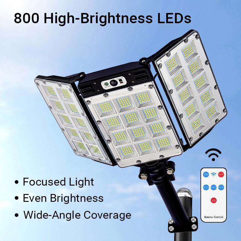 Solar Flood Lights 800 LEDs Motion Sensor Remote Control IP65 Waterproof 3 Brightness Modes Super Bright Outdoor Security Lights Solar Flood Lights 800 LEDs Motion Sensor Remote Control IP65 Waterproof 3 Brightness Modes Super Bright Outdoor Security Lights