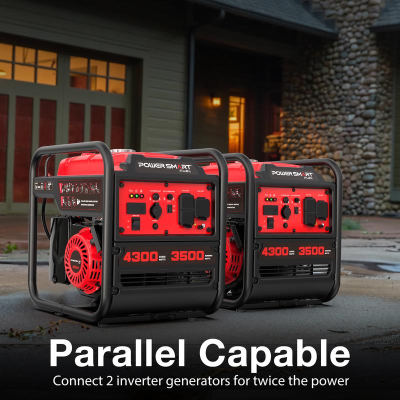 Generador inversor portátil de 4300-4500 vatios, ideal para condiciones climáticas adversas, funciona con gasolina, bajo nivel de ruido con modo ECO, apto para caravanas, temporada de huracanes, ligero y para uso de emergencia, camping, cumple con las nor