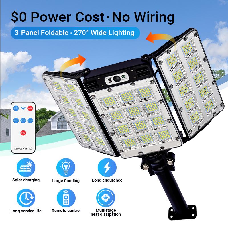Solar Flood Lights 800 LEDs Motion Sensor Remote Control IP65 Waterproof 3 Brightness Modes Super Bright Outdoor Security Lights Solar Flood Lights 800 LEDs Motion Sensor Remote Control IP65 Waterproof 3 Brightness Modes Super Bright Outdoor Security Lights