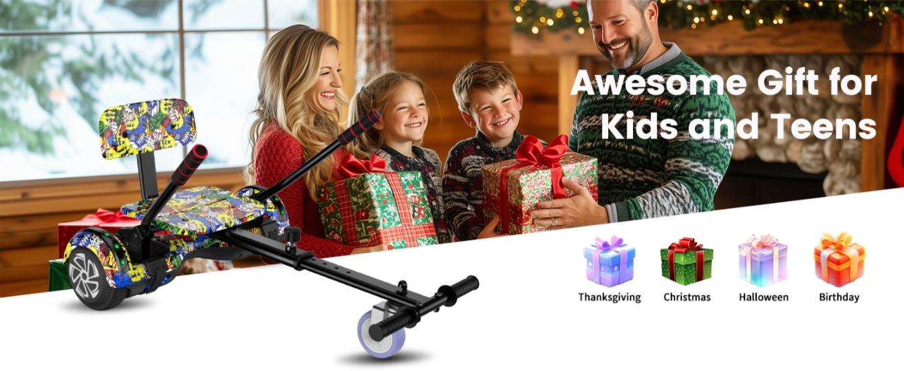 SISIGAD Hoverboard with Seat Attachment, 6.5'' Self Balancing Hoverboards Go Kart with Bluetooth and LED Lights, Star Purple Scooter with Seat Attachment Combo SISIGAD Hoverboard with Seat Attachment, 6.5'' Self Balancing Hoverboards Go Kart with Bluetooth and LED Lights, Star Purple Scooter with Seat Attachment Combo