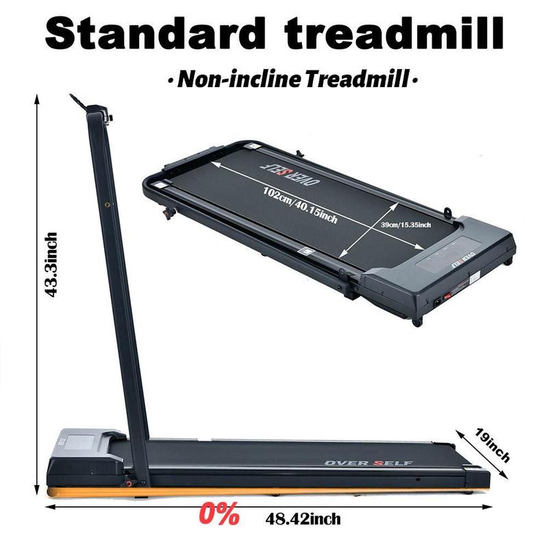 Cinta de correr plegable portátil con manillar, capacidad de carga de 136 kg (300 lbs), alfombrilla protectora para alfombras, control remoto, estación de entrenamiento multifuncional (equipo de fitness)