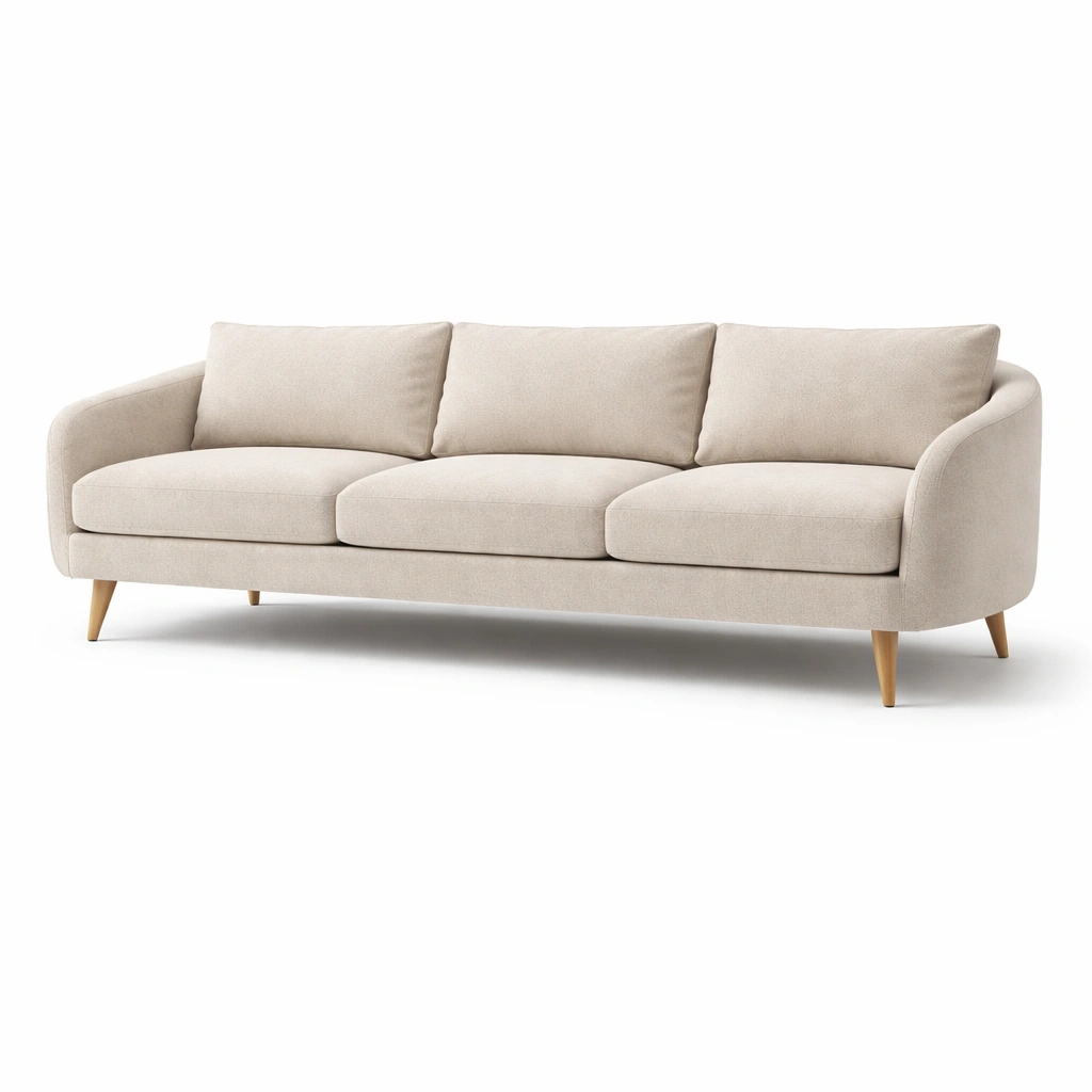 Canap 3 places tissu beige ivoire-nestavoa