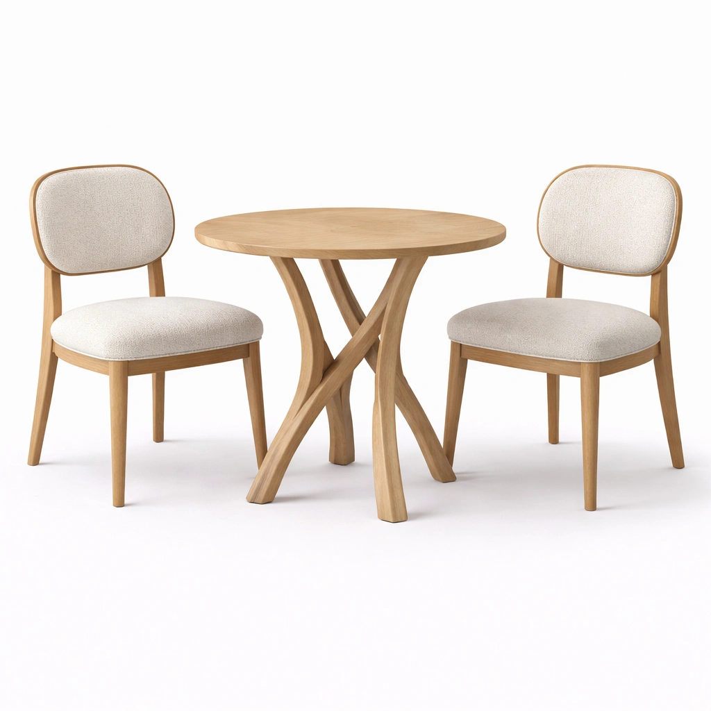 Ensemble bistrot rond 2 places chne clair-nestavoa