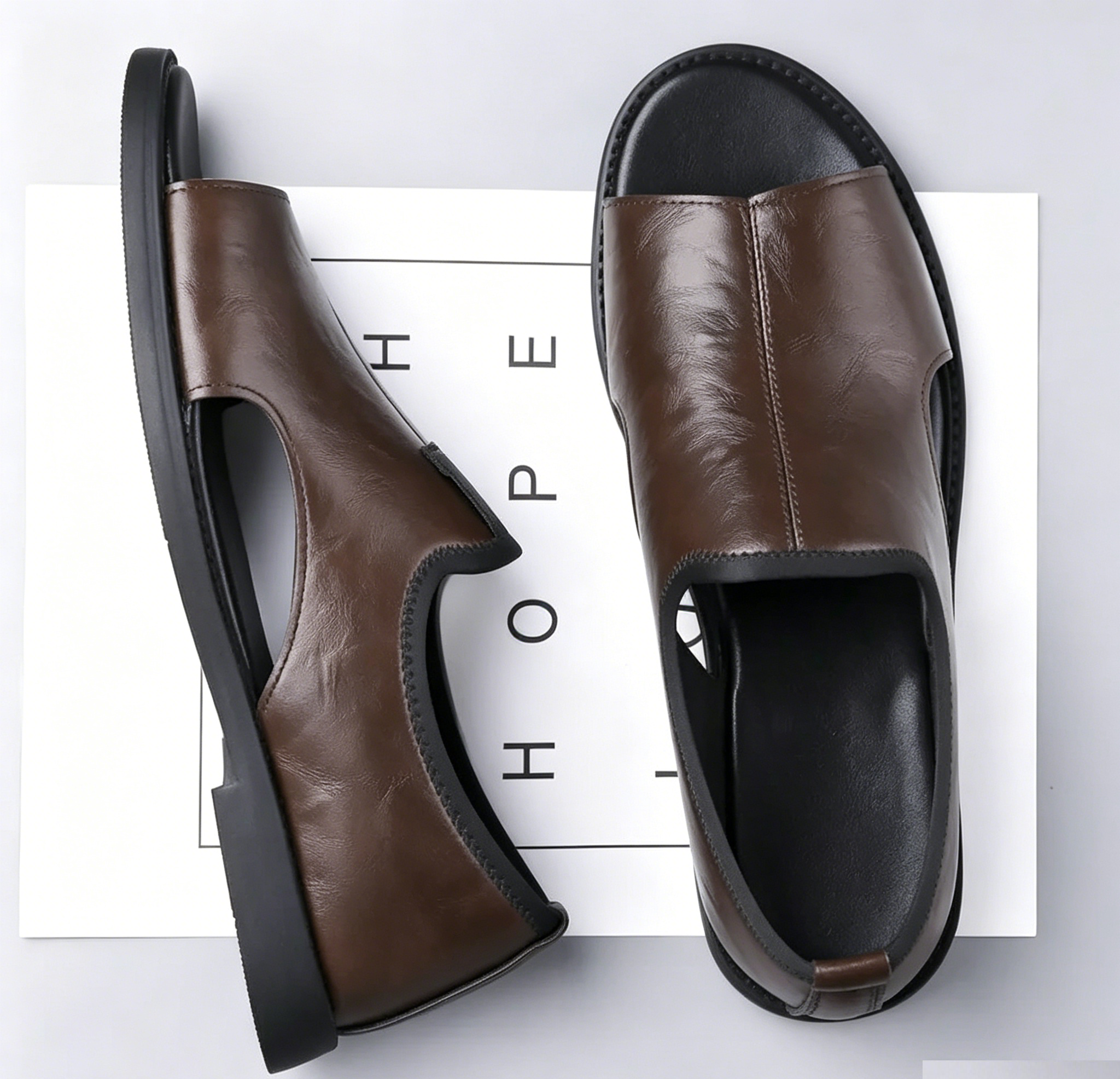 🔥Men鈥檚 Non-Slip Breathable Leather Sandals🏖️