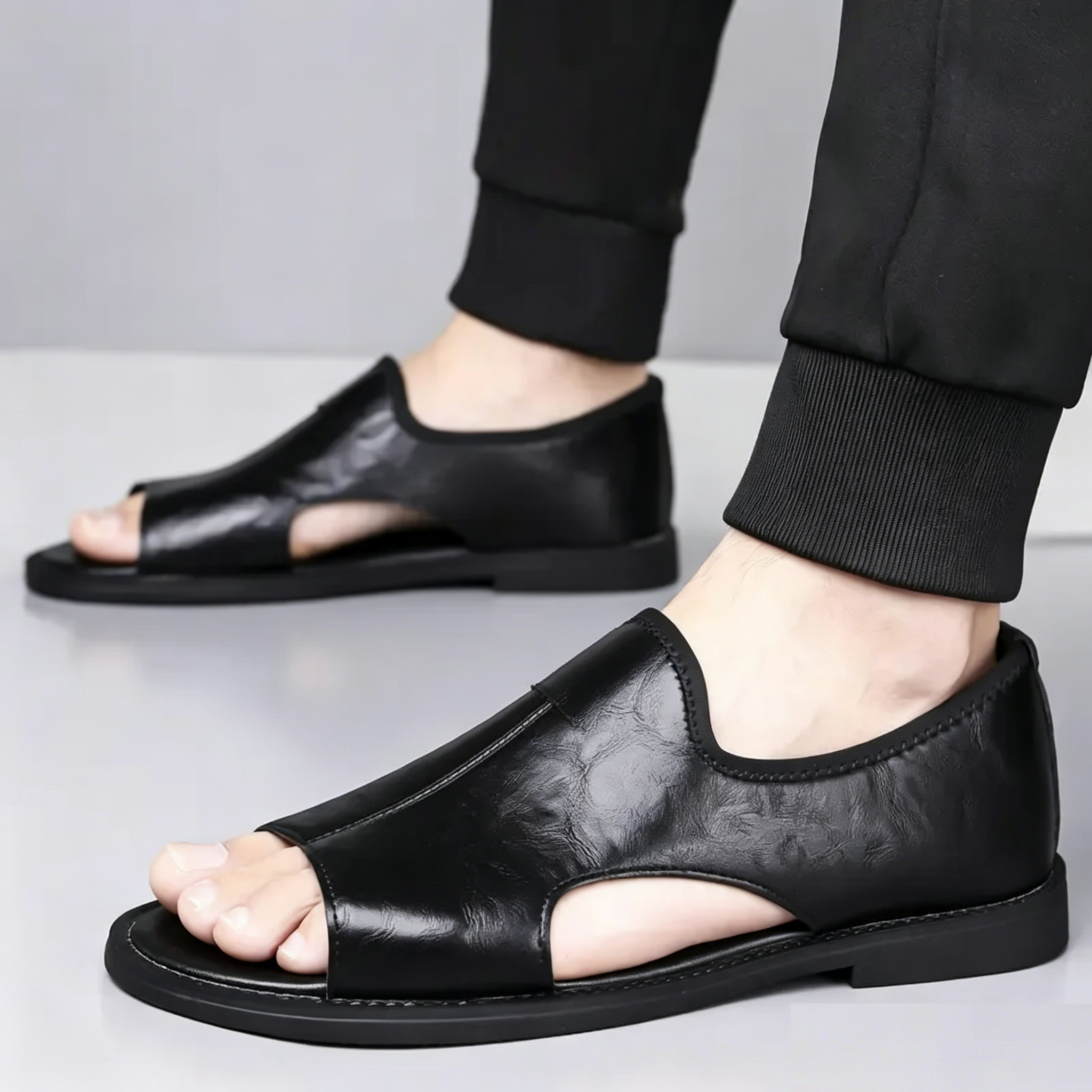 🔥Men鈥檚 Non-Slip Breathable Leather Sandals🏖️