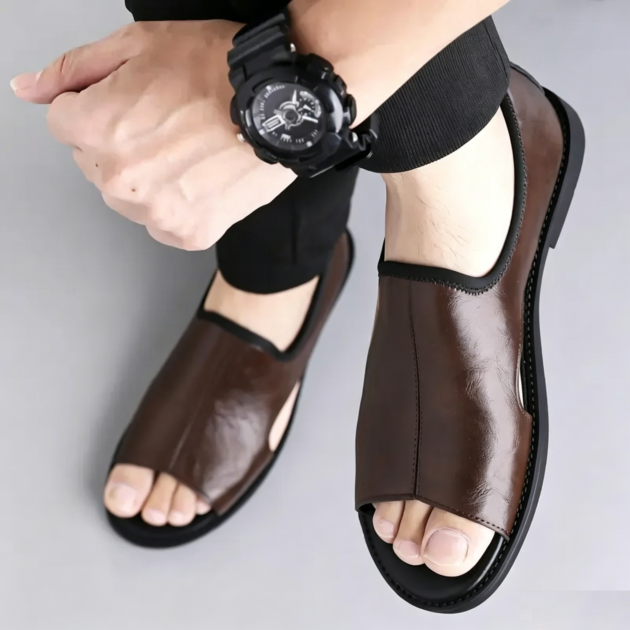 🔥Men鈥檚 Non-Slip Breathable Leather Sandals🏖️