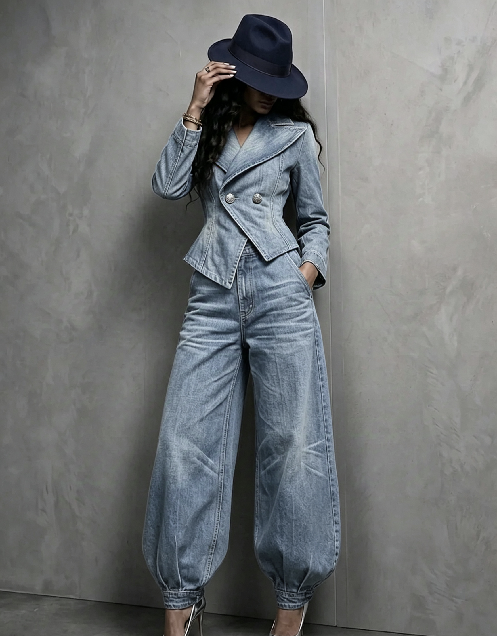 🤲LAST DAY SAVE 49%🔥 Figure-Flattering Denim 2-Piece Set