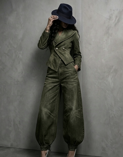 🤲LAST DAY SAVE 49%🔥 Figure-Flattering Denim 2-Piece Set
