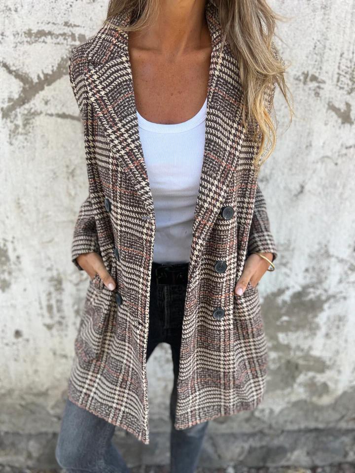 CLEARANCE SALE🔥 Plaid Lapel Blazer Coat