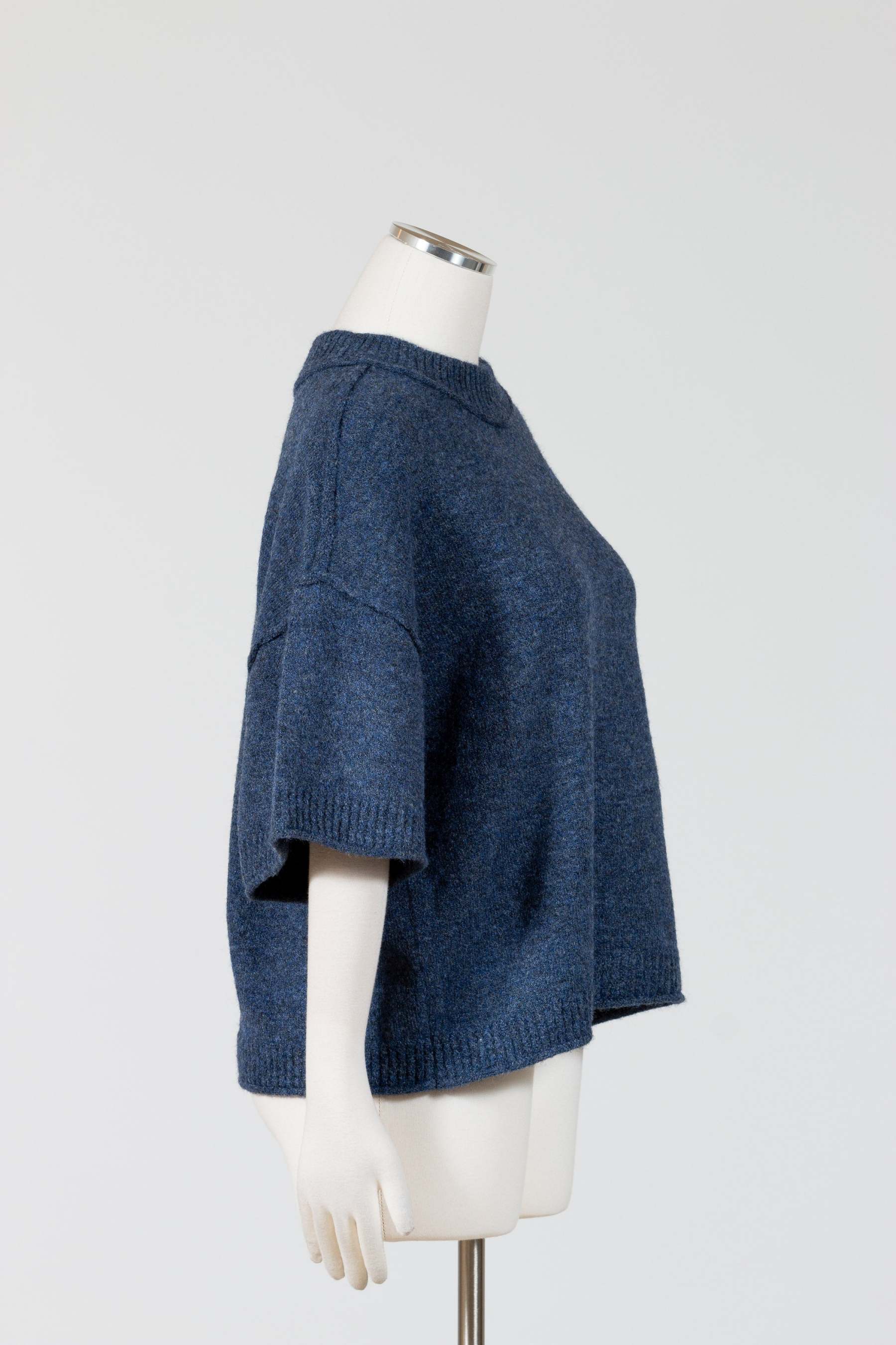 Elbow Sleeve Crewneck Sweater
