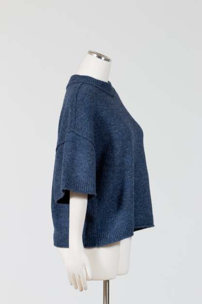 Elbow Sleeve Crewneck Sweater