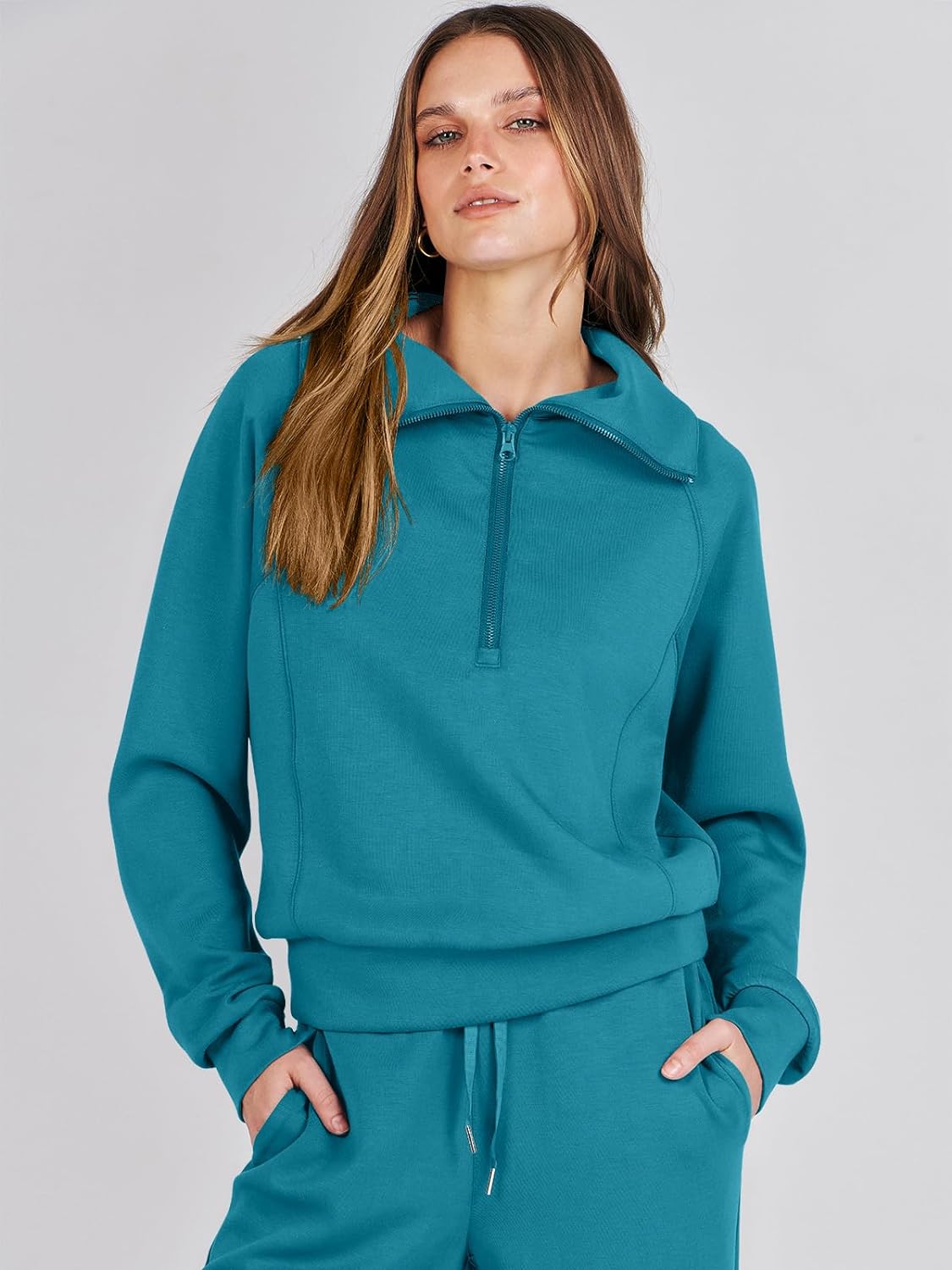 2024 Fall Trendy Outfits Oversized Two Piece Sweatsuit