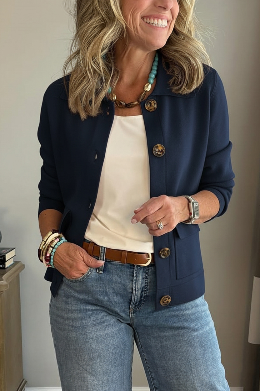 New Arrivals🔥 Casual Lapel Pocket Solid Color Jacket