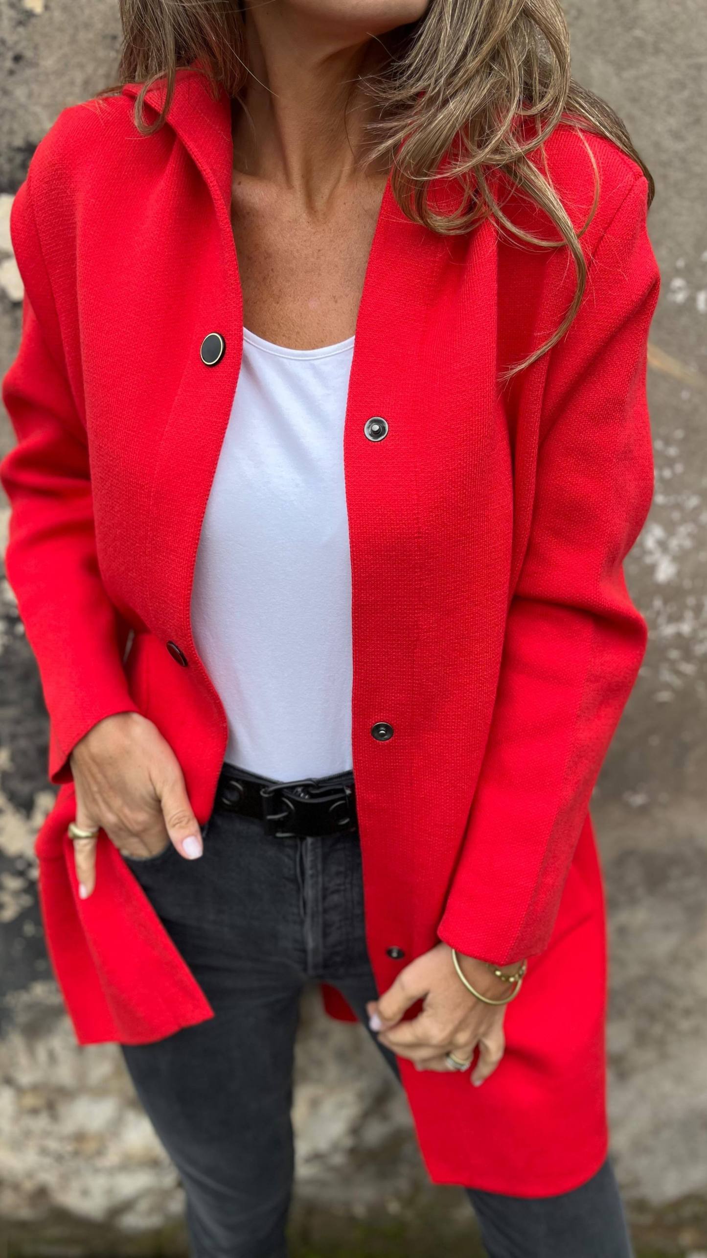 CLEARANCE SALE🔥Women's Hooded Long-sleeved Side Button Design Casual Jacket