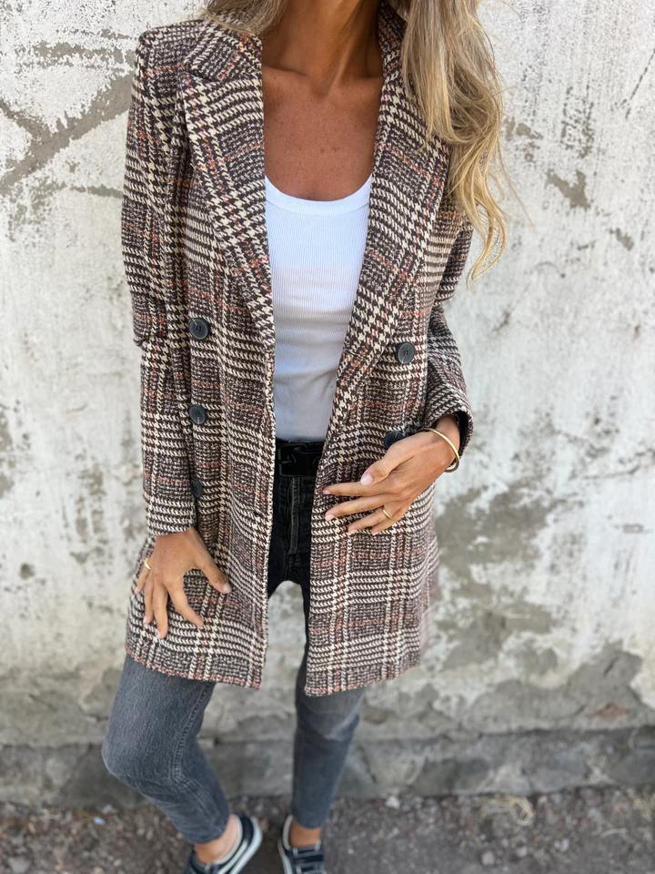 CLEARANCE SALE🔥 Plaid Lapel Blazer Coat