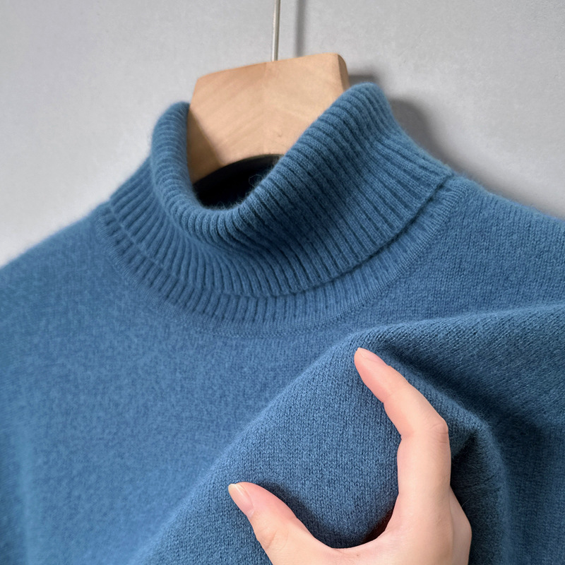 2025 Men's Autumn and Winter New Business Casual Cashmere Turtleneck Sweater