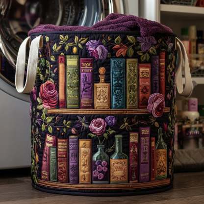 Bookish Quilted Laundry Basket GFTOHD9621