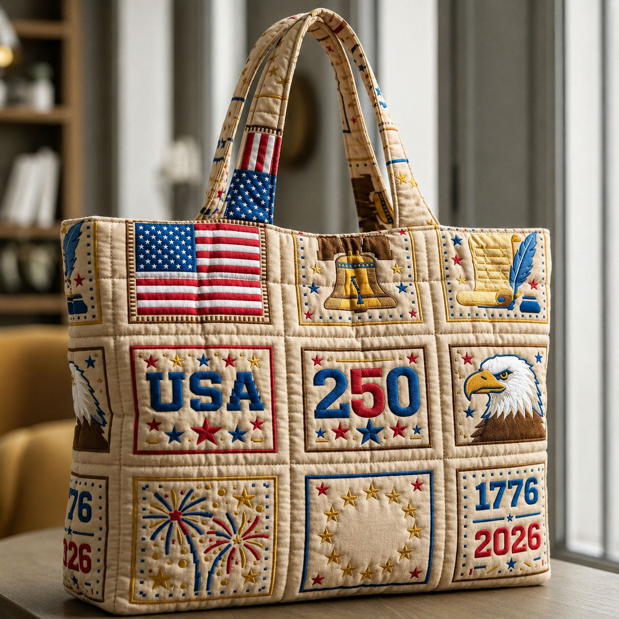 USA 250 Year Quilted Tote Bag GFTOHNL62