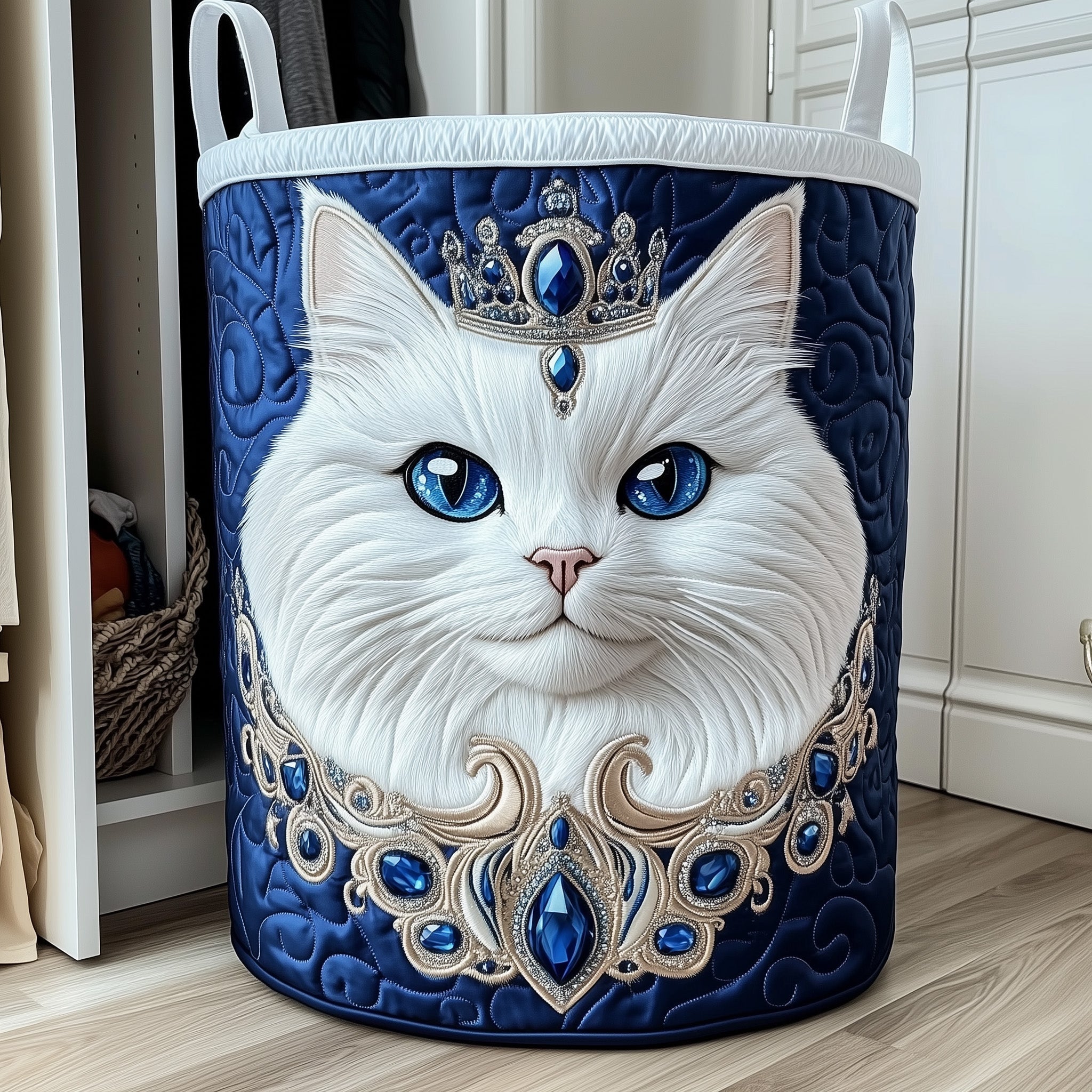 Cat Queen Quilted Laundry Basket GFTONT4269