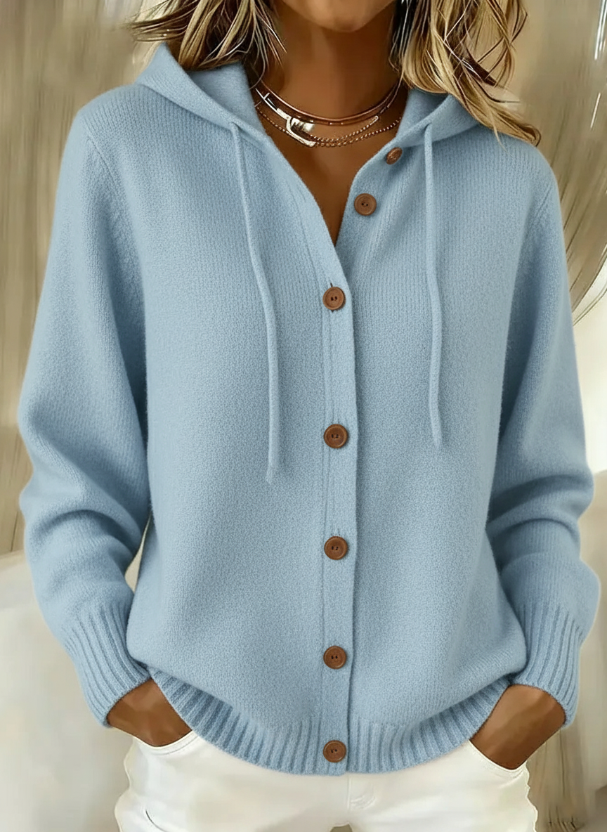 【Buy 2 Free Shipping】CLEARANCE SALE🔥 Women's Casual Hoodie Cotton Plain Long Sleeve Comfy Cardigan