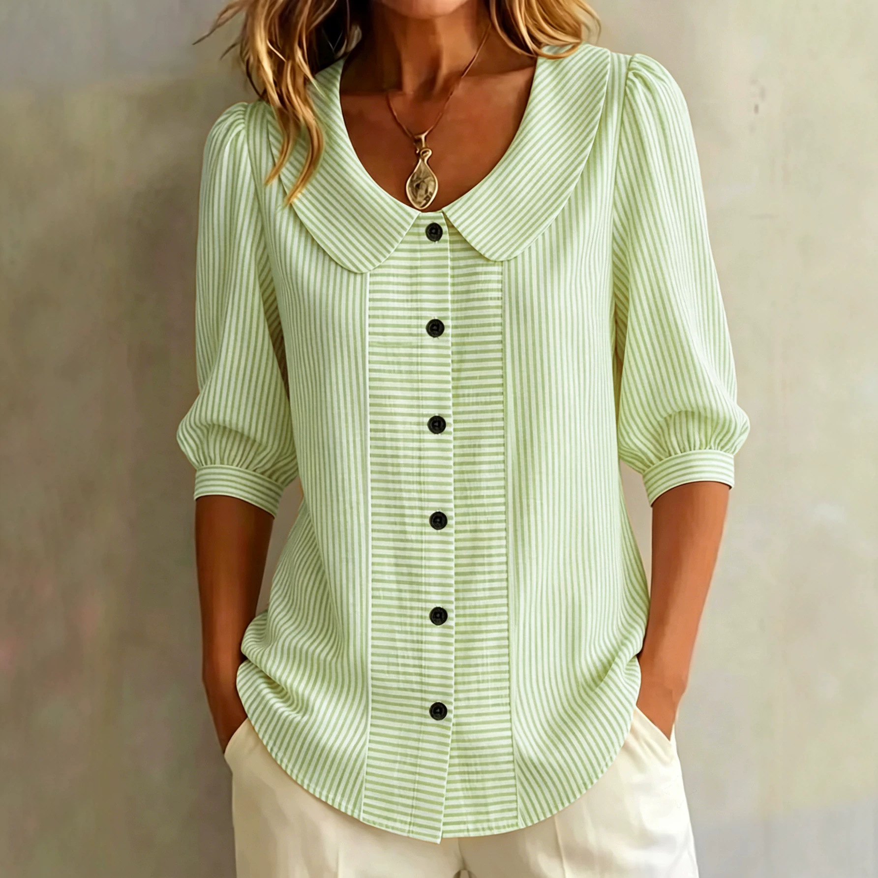 Camila | Elegant And Timeless Striped Blouse