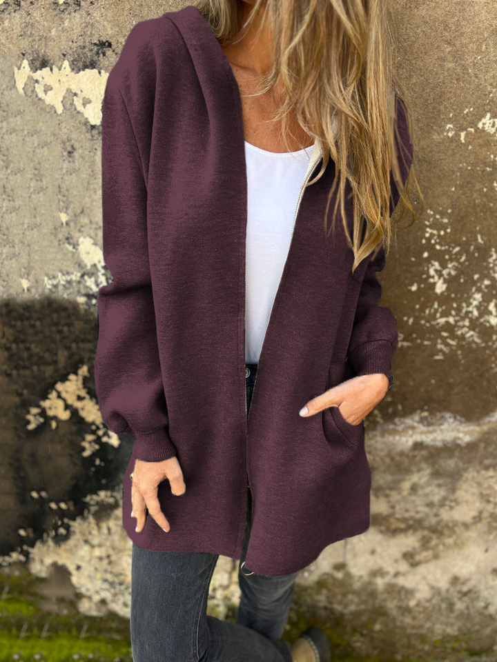 CLEARANCE SALE🔥 Round Neck Zipper Long Sleeve Casual Jacket