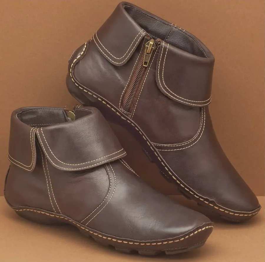 Women Premium Orthopedic Waterproof Marten‑Style Lace‑Up Ankle Boots