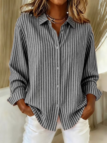 CLEARANCE SALE🔥Women's Casual Striped Button Down Shirt