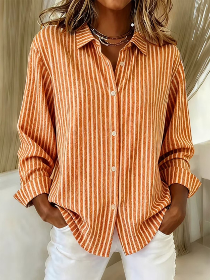 CLEARANCE SALE🔥Women's Casual Striped Button Down Shirt