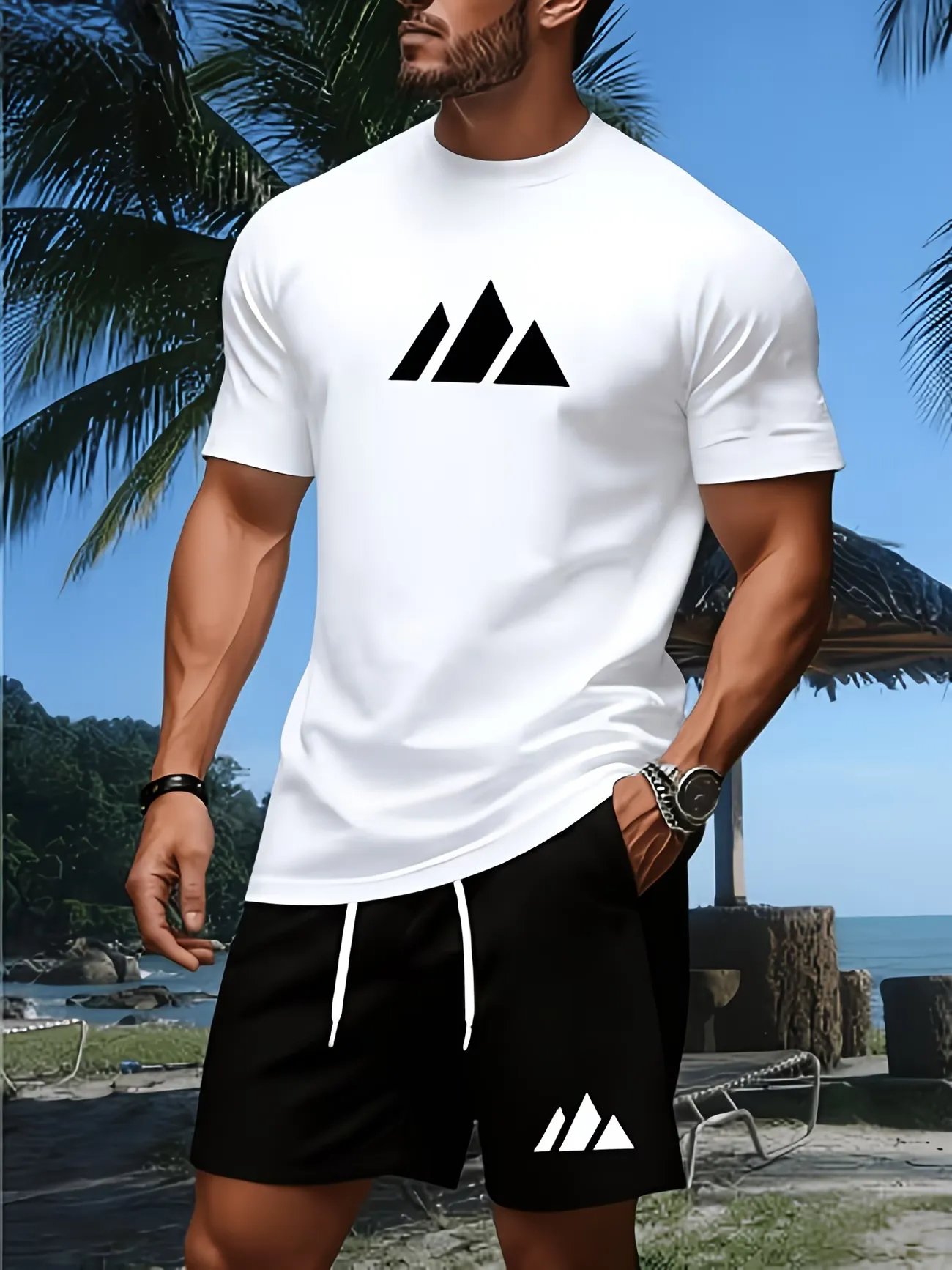 ⏰ Letzter Tag: 50% Rabatt! 🔥-Herren Sport Set mit T-Shirt und Shorts