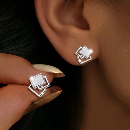 🔷Elegant Minimalist S925 Square Earrings✨