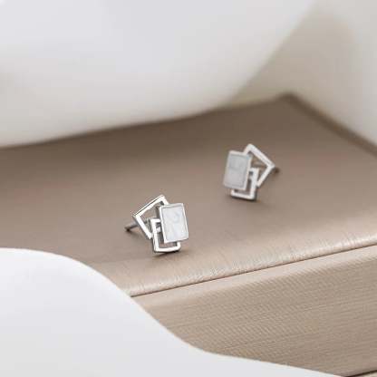 🔷Elegant Minimalist S925 Square Earrings✨