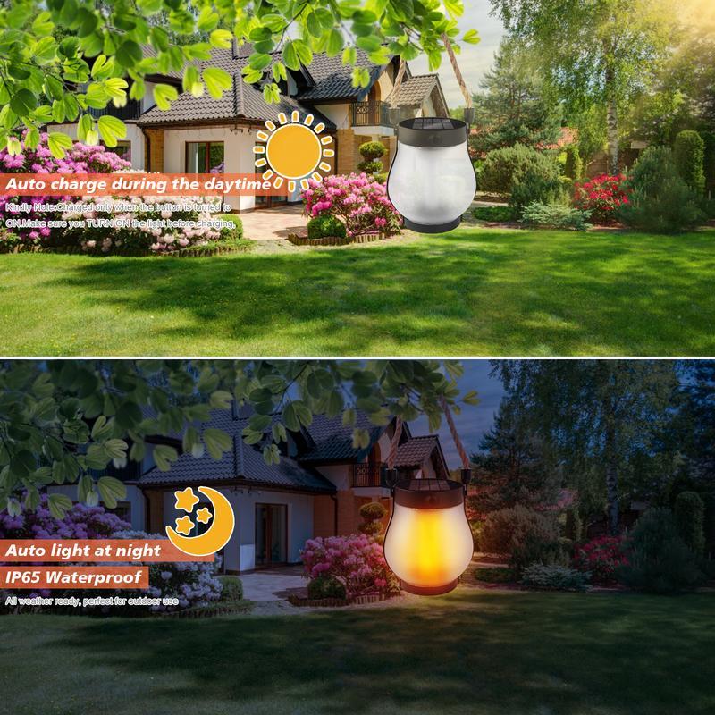 ✨Last Day Promotion--Dancing flame Solar Lantern Outdoor Lights