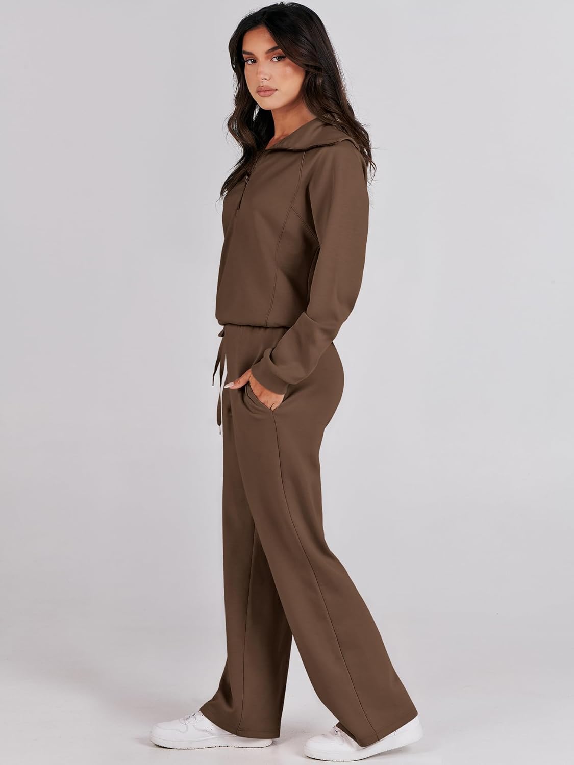 2024 Fall Trendy Outfits Oversized Two Piece Sweatsuit