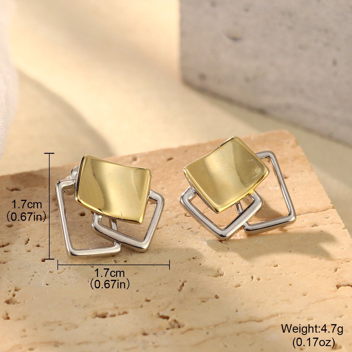 🔷Elegant Minimalist S925 Square Earrings✨
