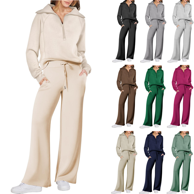 2024 Fall Trendy Outfits Oversized Two Piece Sweatsuit