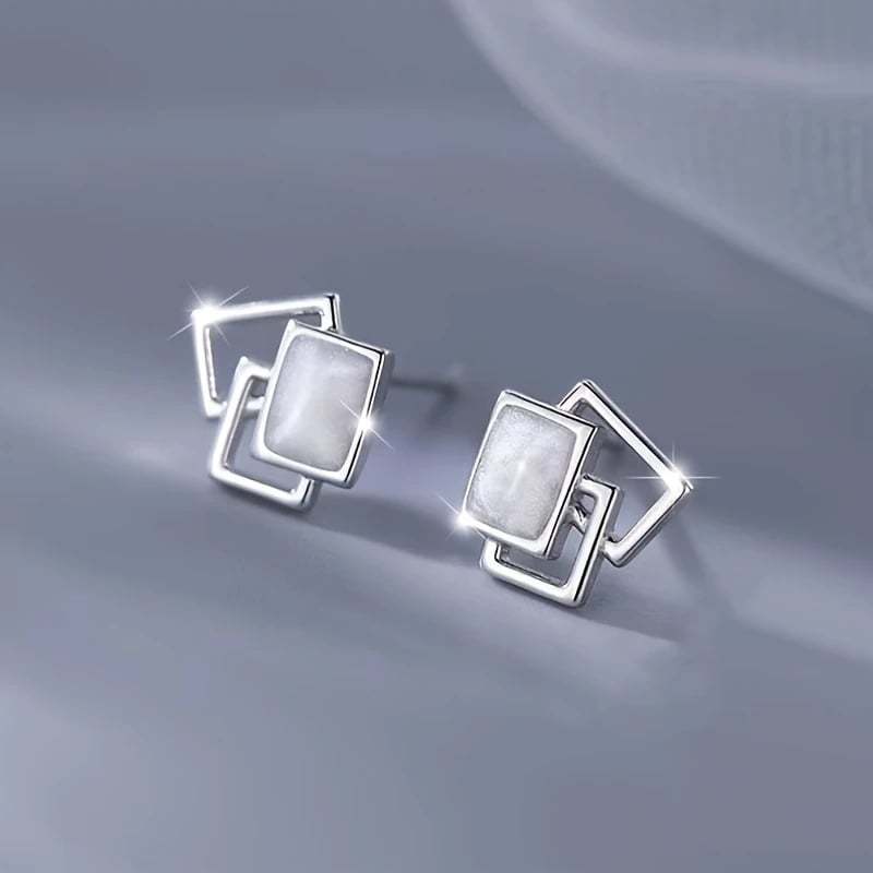 🔷Elegant Minimalist S925 Square Earrings✨