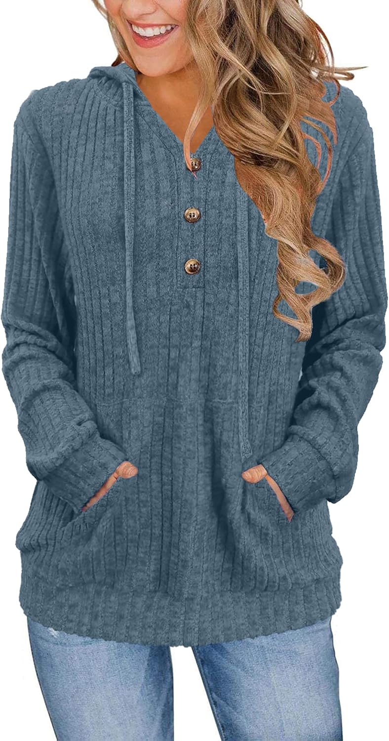 Womens Sweaters Fashion Hoodies Long Sleeve Tops Casual Sweatshirts Fall Outfits Pullover Winter Clothes 2025