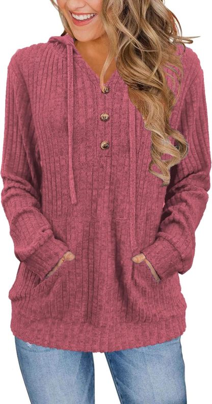 Womens Sweaters Fashion Hoodies Long Sleeve Tops Casual Sweatshirts Fall Outfits Pullover Winter Clothes 2025