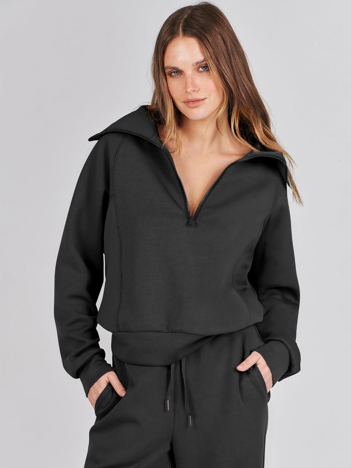 2024 Fall Trendy Outfits Oversized Two Piece Sweatsuit